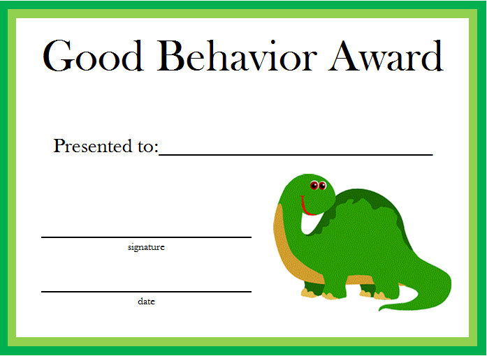 Sample Preschool Certificates