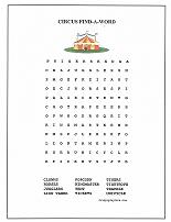 circus word search