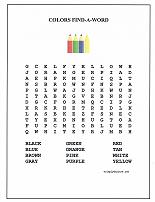 colors word search