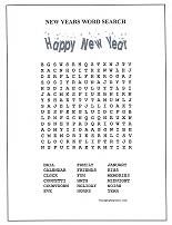 new year's word search