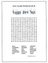 new year's word search