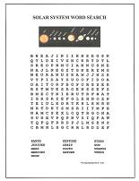 solar system word search