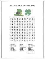 st. patricks day word search