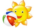 sun with beach ball