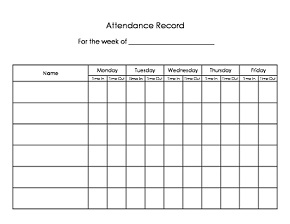 Parent Sign In Sheet Template Free