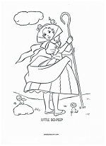 little bo peep coloring page