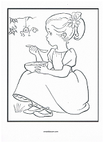 little miss muffet coloring page