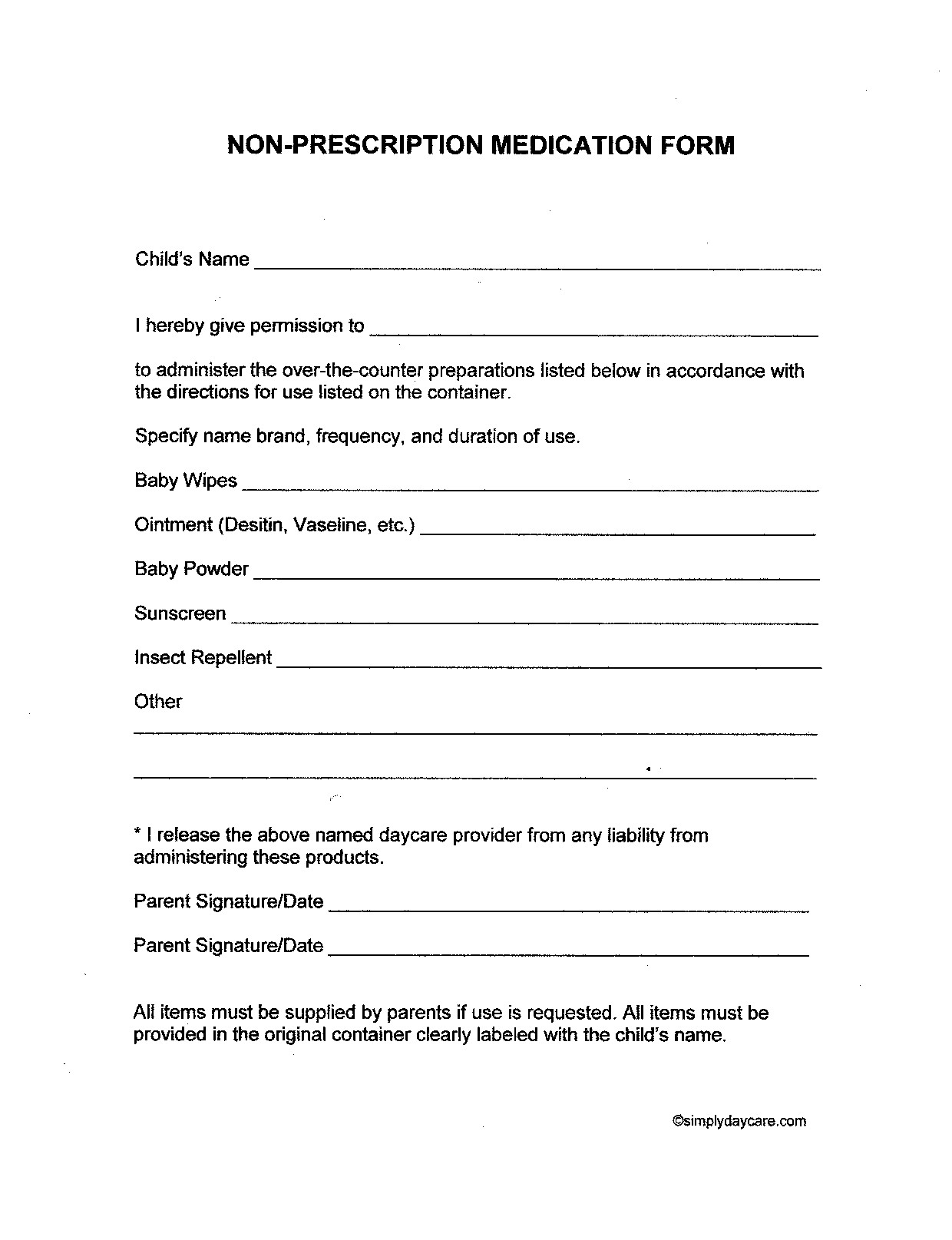 Medication Record Template from www.simplydaycare.com