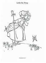 little bo peep coloring page