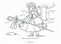 little bo peep coloring page