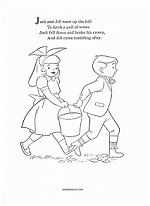 jack and jill coloring page