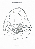 little boy blue coloring page