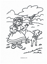 mary had a little lamb coloring page