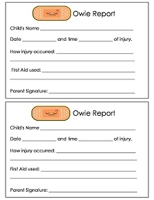 Daycare Accident/Injury Report Form
