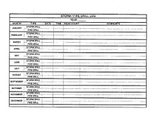 Daycare Fire/Storm Drill Log Form