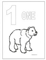 number one coloring page