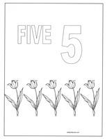 number five coloring page