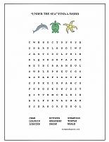 under the sea word search