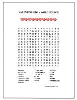 valentines day word search