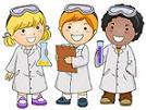 cartoon kids in lab