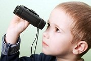 boy with binocular