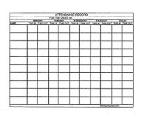 Daycare Attendance Record Form