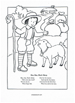 baa baa black sheep coloring page