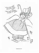 little bo peep coloring page