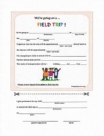 Daycare Field Trip Form