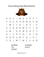 Goundhog Day Find-a-Word