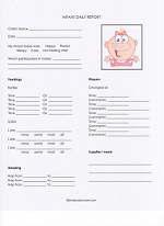 Daycare Infant Daily Report Form