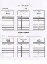 Daycare Infant Daily Report Form