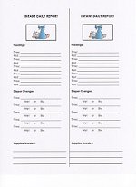 Daycare Infant Daily Report Form