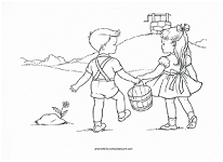 jack and jill coloring page