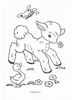 lamb coloring page