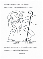 little bo peep coloring page