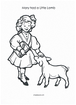 mary had a little lamb coloring page