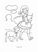 mary had a little lamb coloring page