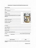 Daycare Prescription Medication Form