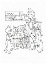 three little kittens coloring page